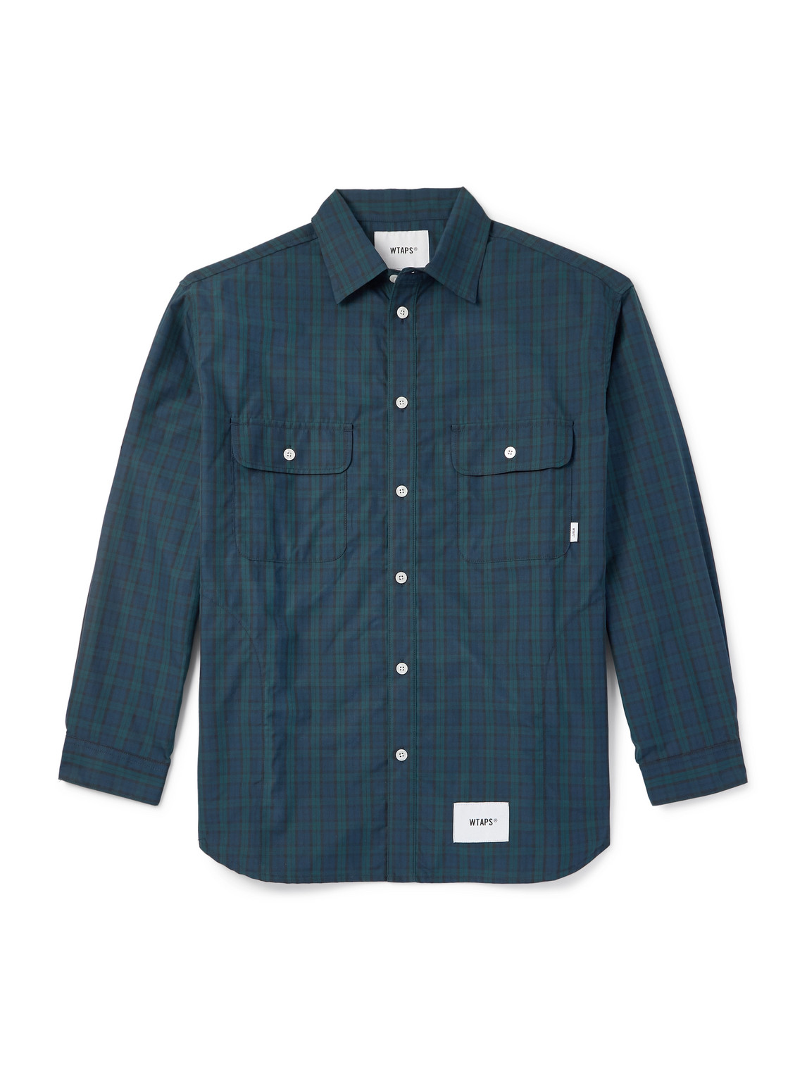 Logo-Appliquéd Checked Cotton-Broadcloth Shirt