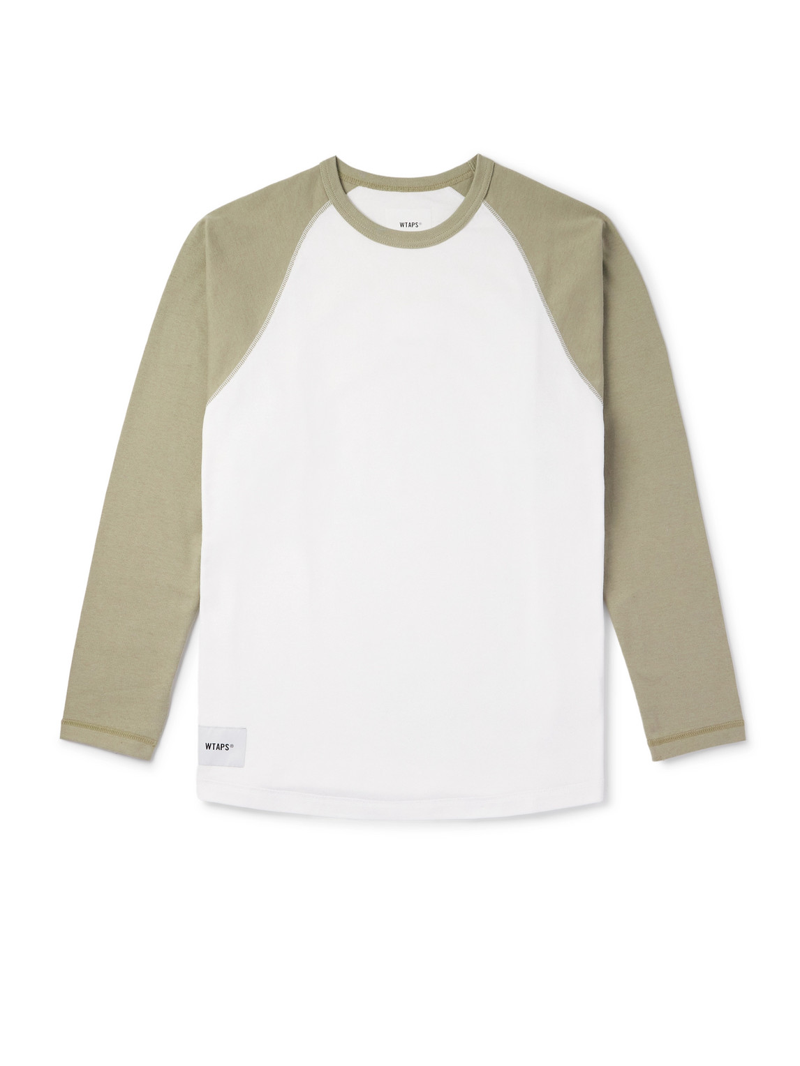 Ian Logo-Appliquéd Two-Tone Cotton-Jersey T-Shirt