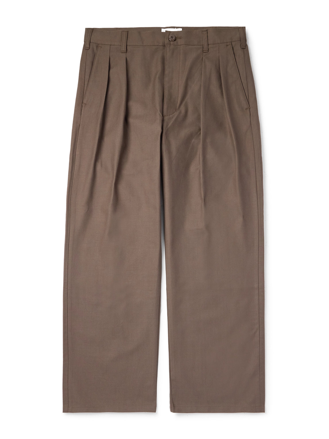 Straight-Leg Cotton-Twill Trousers