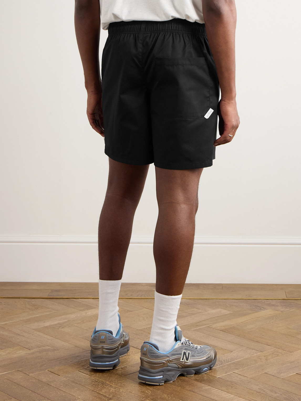  Wtaps - Straight-leg Twill Drawstring Shorts - Men - Black - S 