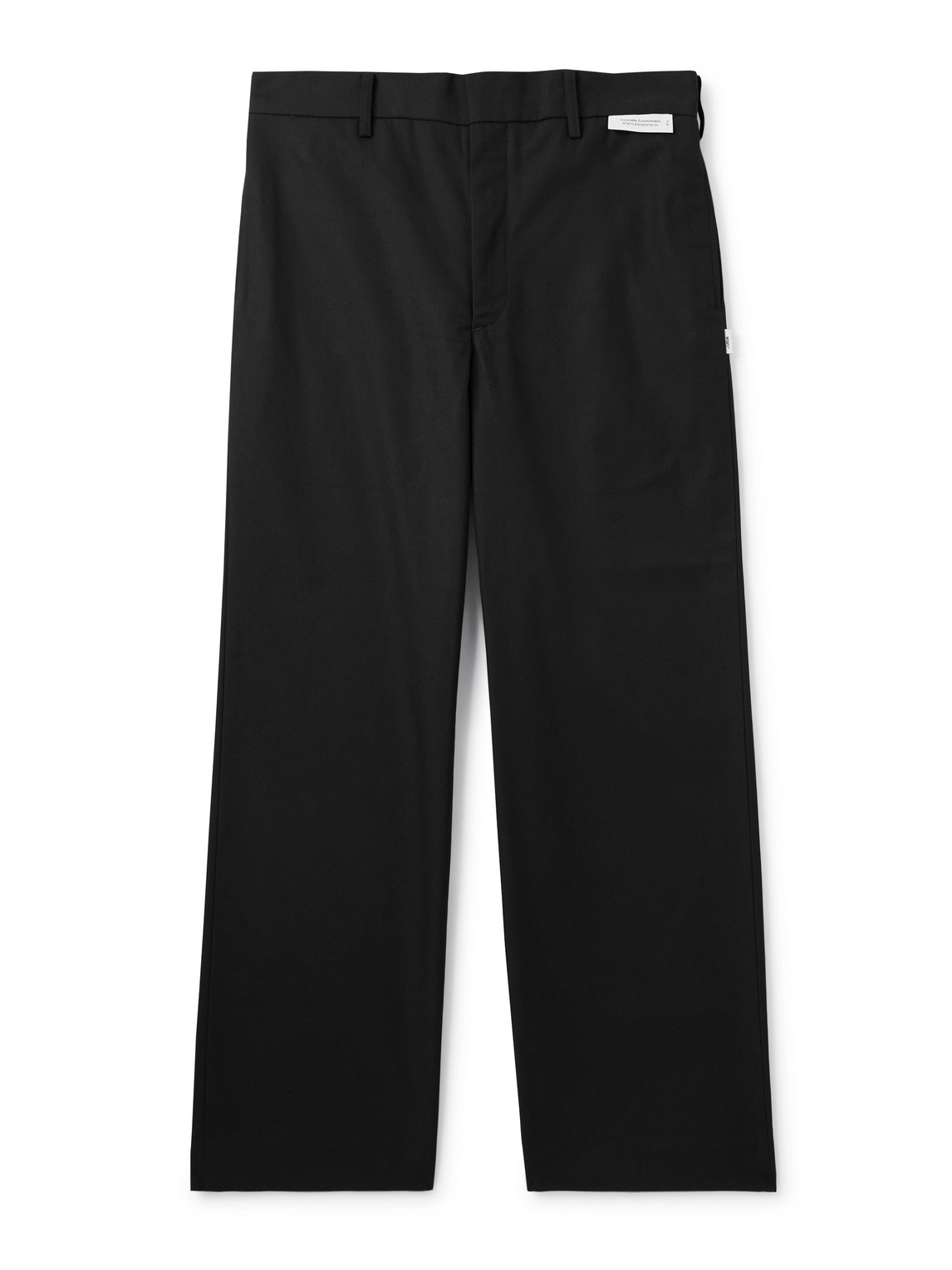 Straight-Leg Cropped Canvas Trousers