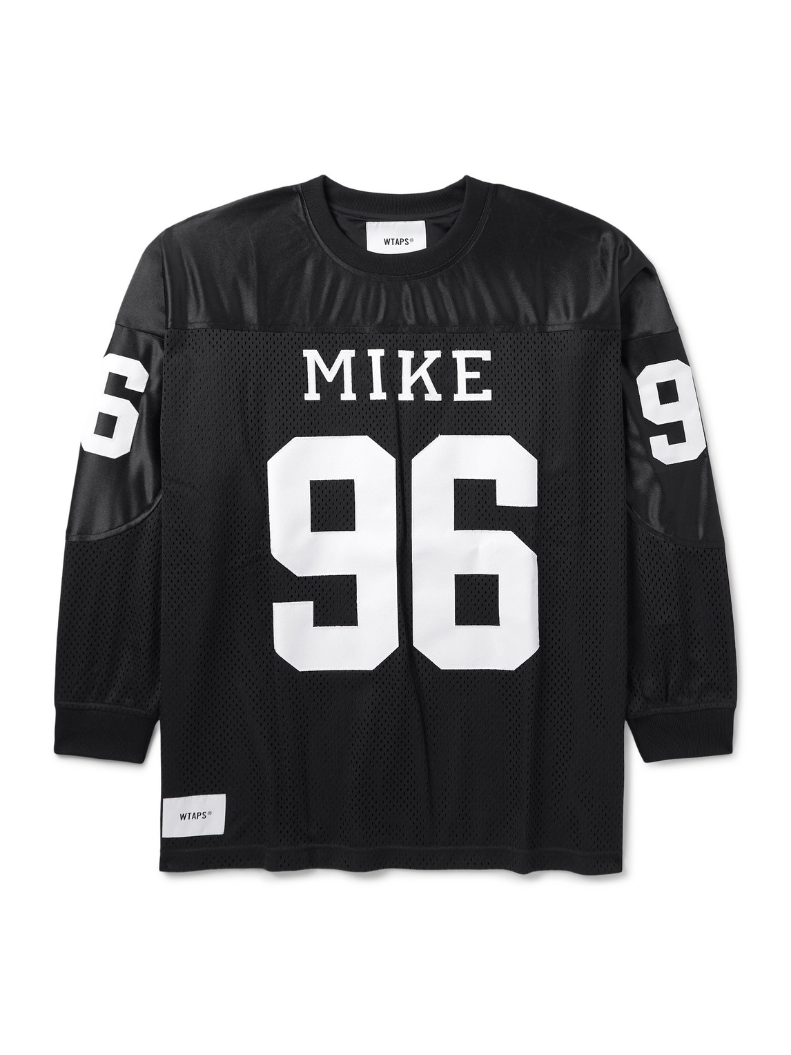 Wtaps Netminder Printed Tech-jersey And Mesh Shirt In Black
