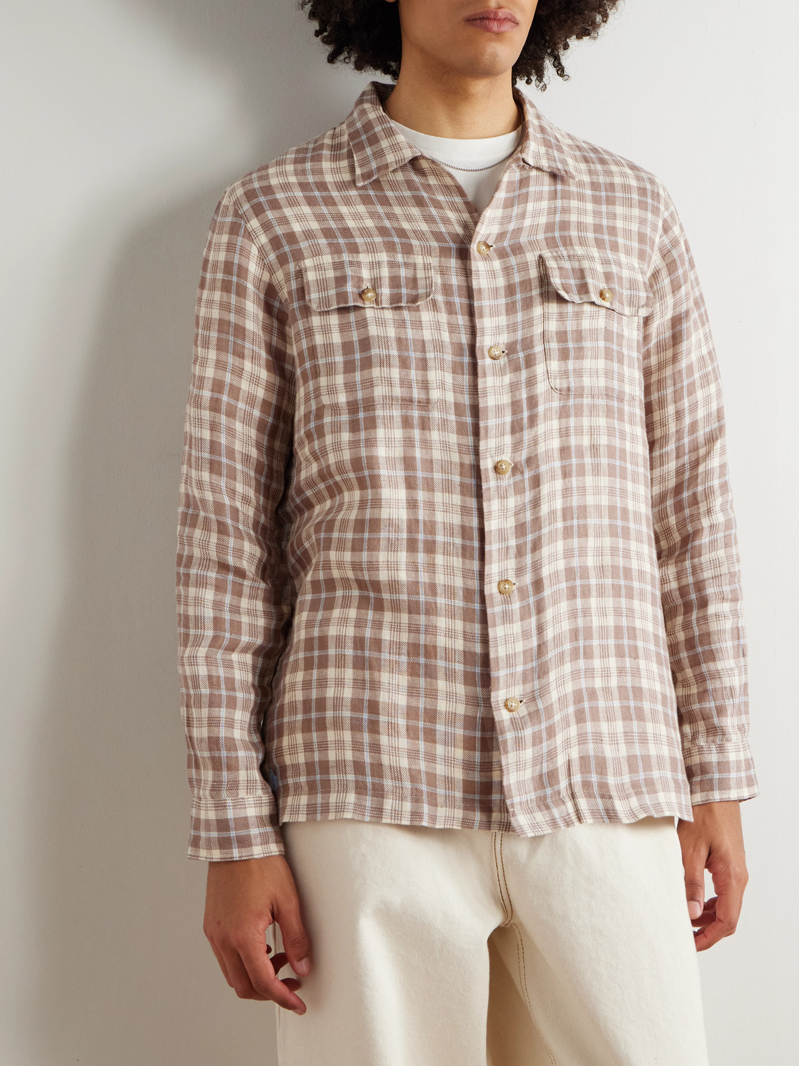 Polo Ralph Lauren Checked Linen Shirt In Multi