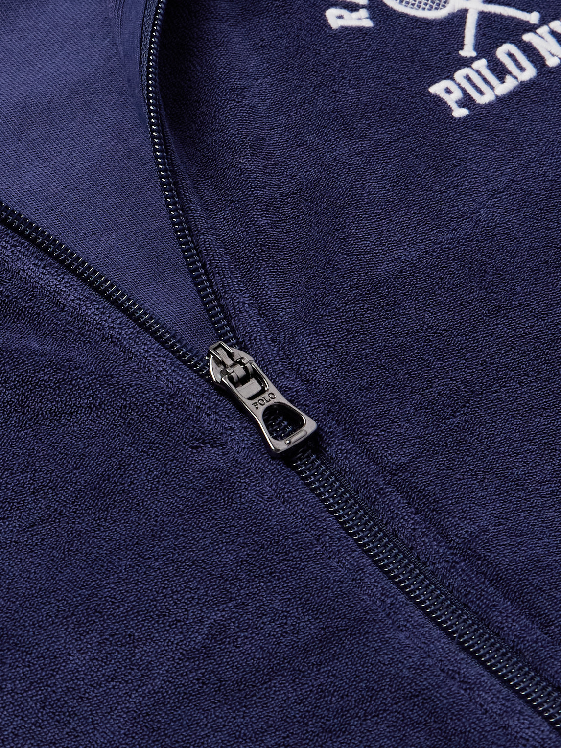 Polo Ralph Lauren Cotton-blend Terry Track Jacket In Blue