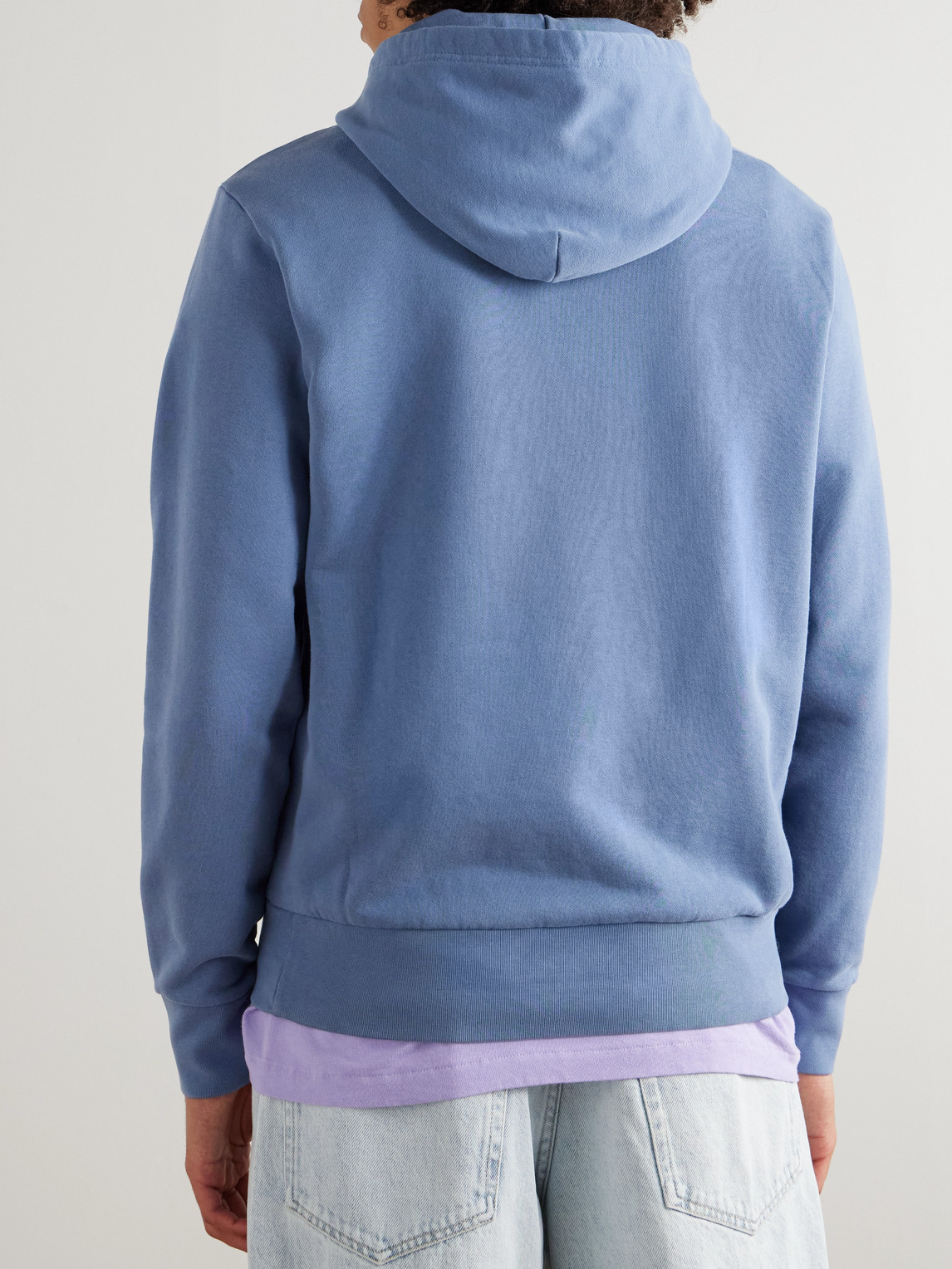 Polo Ralph Lauren Logo-embroidered Cotton-jersey Hoodie In Burgundy