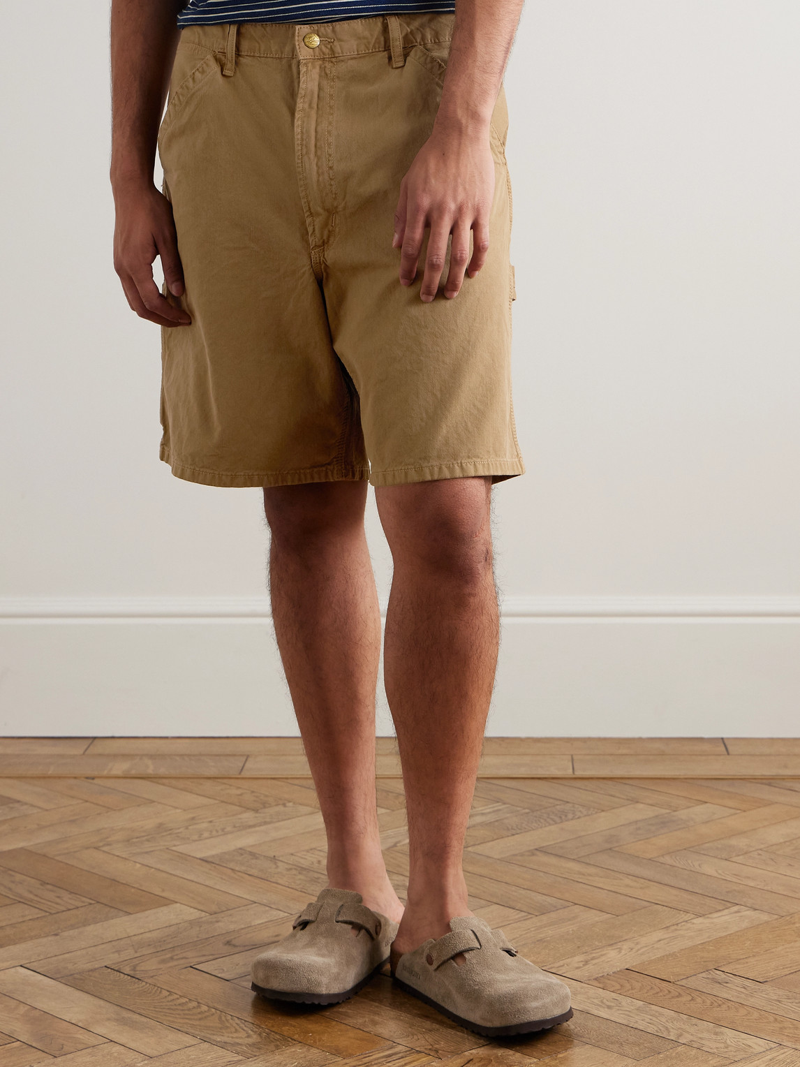 Polo Ralph Lauren Dungarees Straight-leg Cotton-twill Shorts In Brown