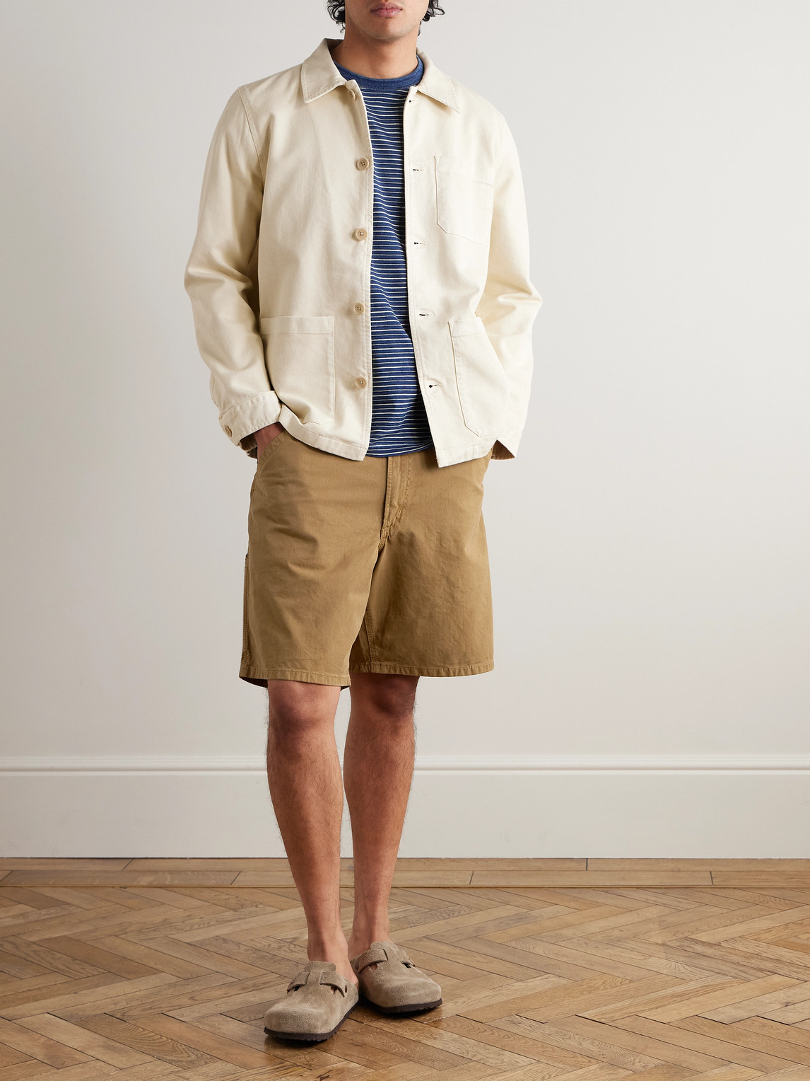 Polo Ralph Lauren Dungarees Straight-leg Cotton-twill Shorts In Brown