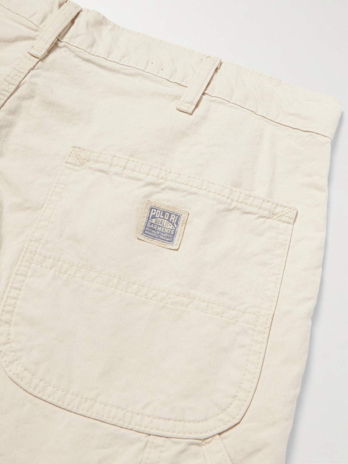 Polo Ralph Lauren Straight-leg Cotton-canvas Shorts In White