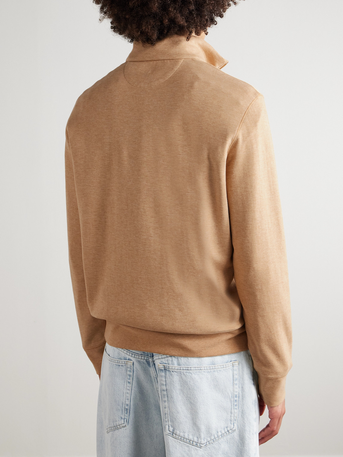 Polo Ralph Lauren Sweatshirt À Col Zippé In Brown