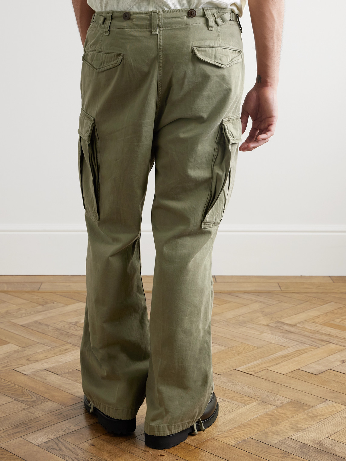 Polo Ralph Lauren Straight-leg Cotton Cargo Trousers In Green