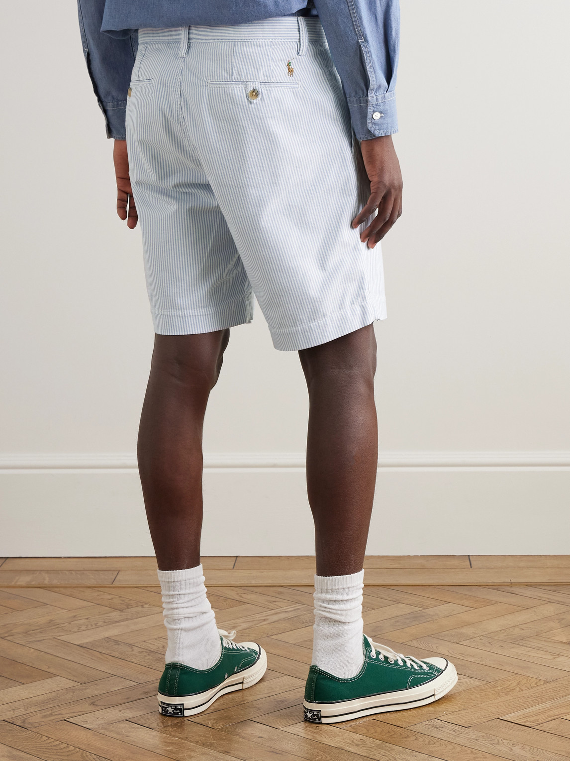 Polo Ralph Lauren Bedford Straight-leg Striped Cotton Oxford Shorts