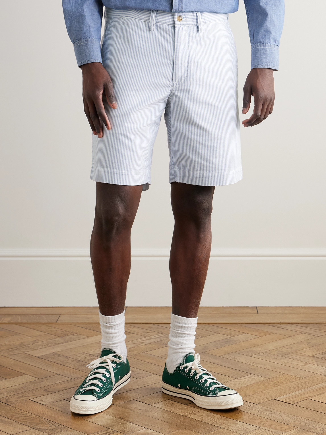 Polo Ralph Lauren Bedford Straight-leg Striped Cotton Oxford Shorts