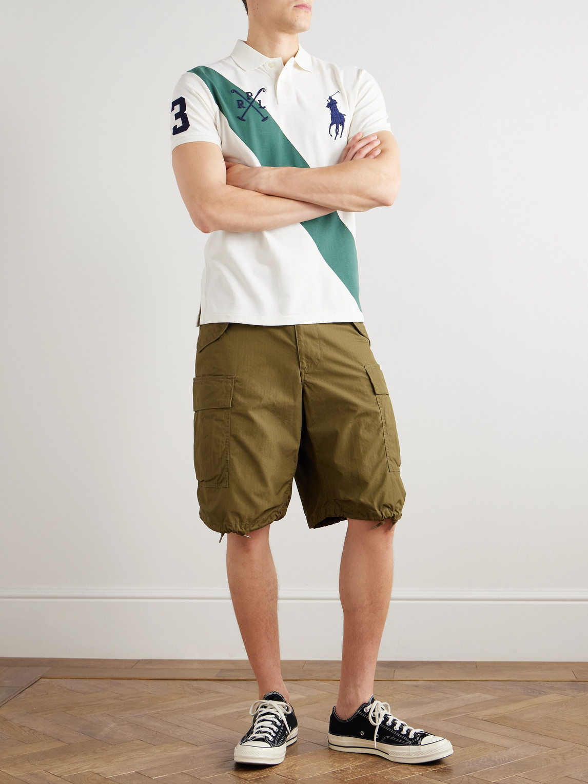 Polo Ralph Lauren Slim-Fit Logo-Embroidered Striped Cotton-Piqué Polo Shirten