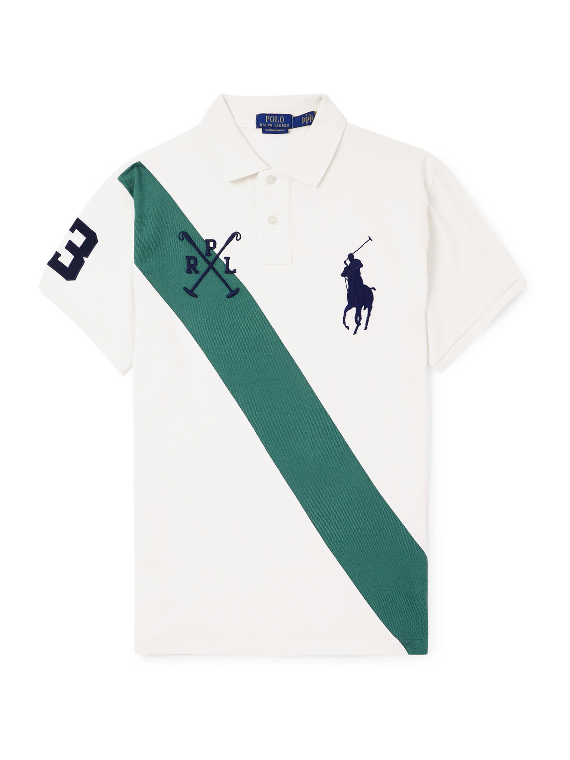 Polo Ralph Lauren Slim-fit Logo-embroidered Striped Cotton-piqué Polo Shirt