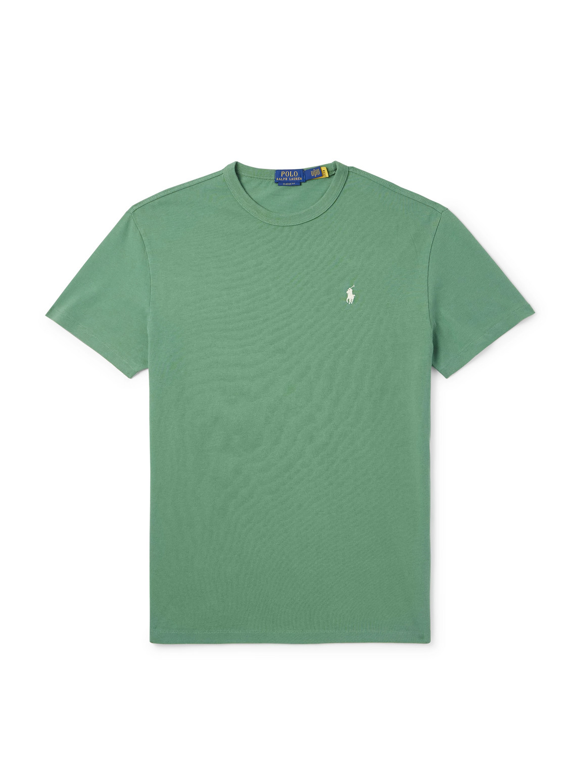 Polo Ralph Lauren Logo-embroidered Cotton-jersey T-shirt In Green