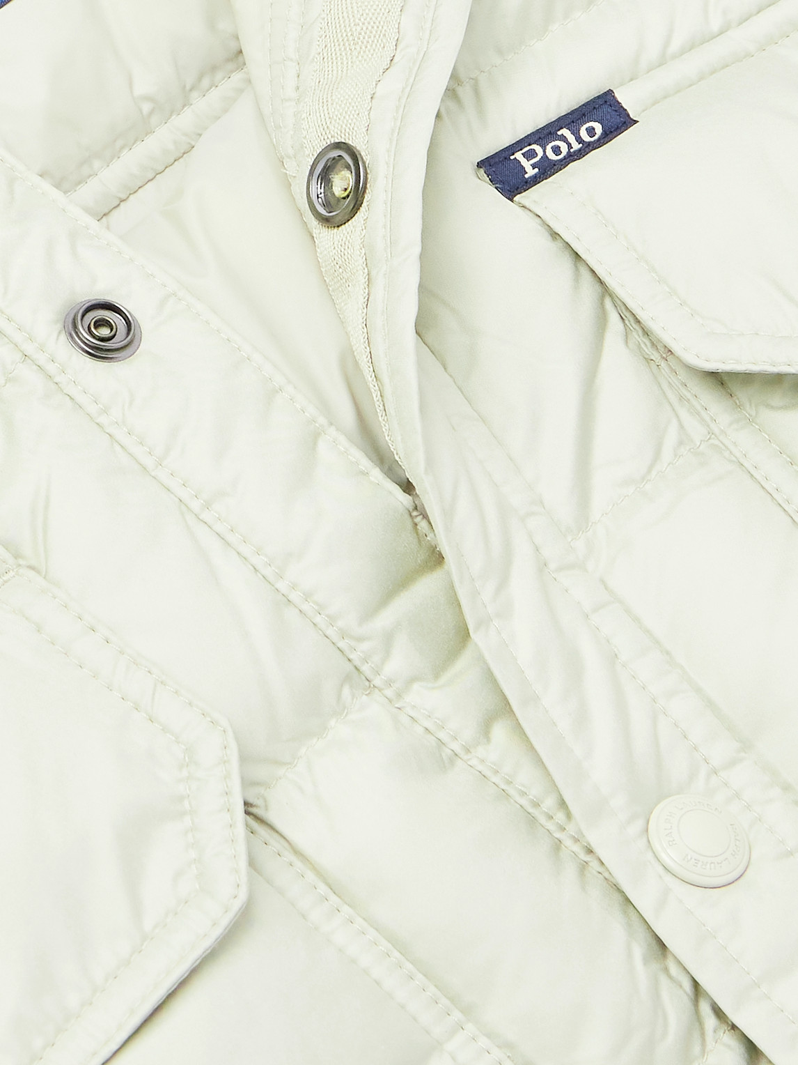 Polo Ralph Lauren Slim-fit Padded Quilted Shell Jacket In Neutral