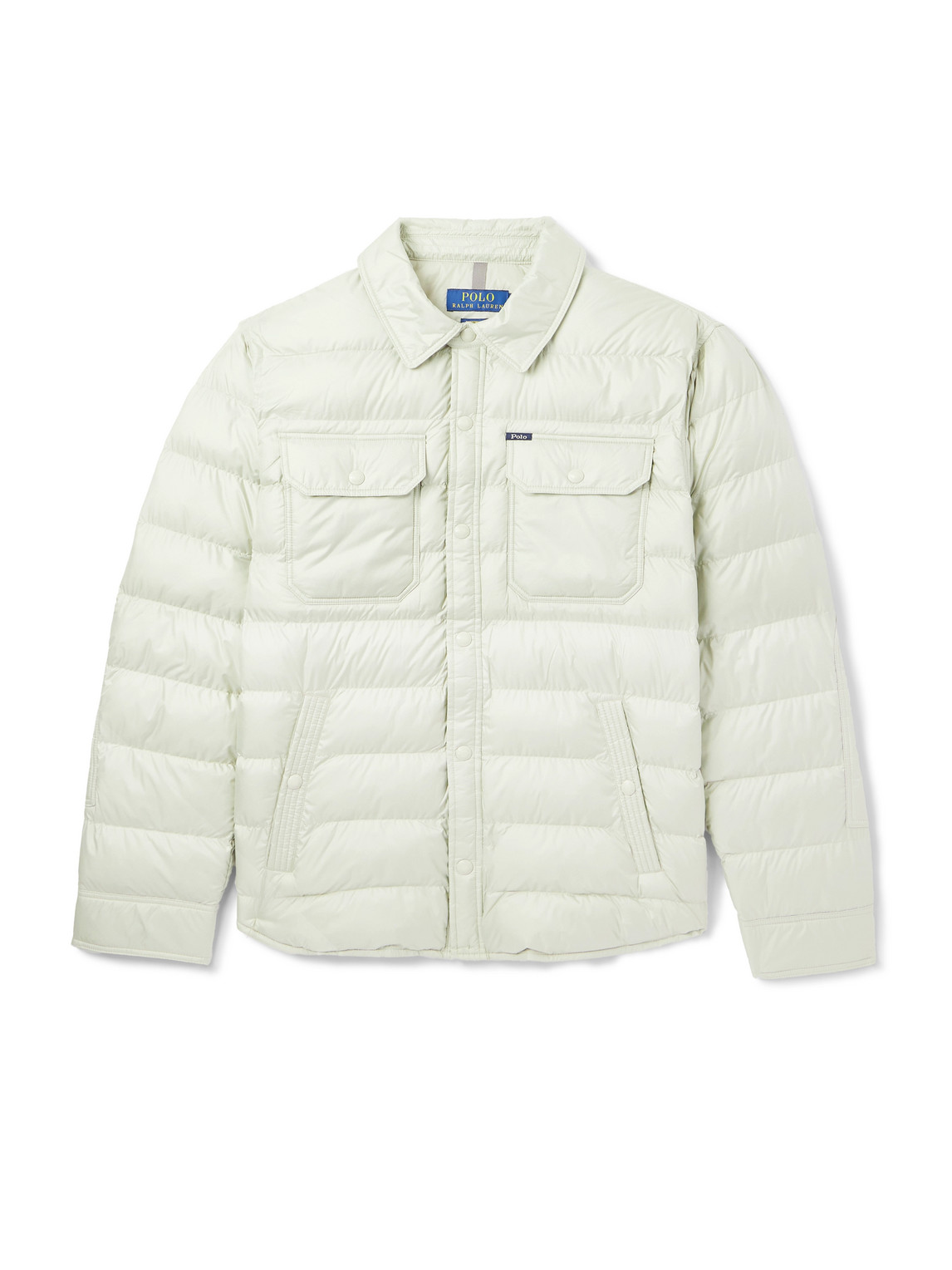 Polo Ralph Lauren Slim-fit Padded Quilted Shell Jacket In Neutral