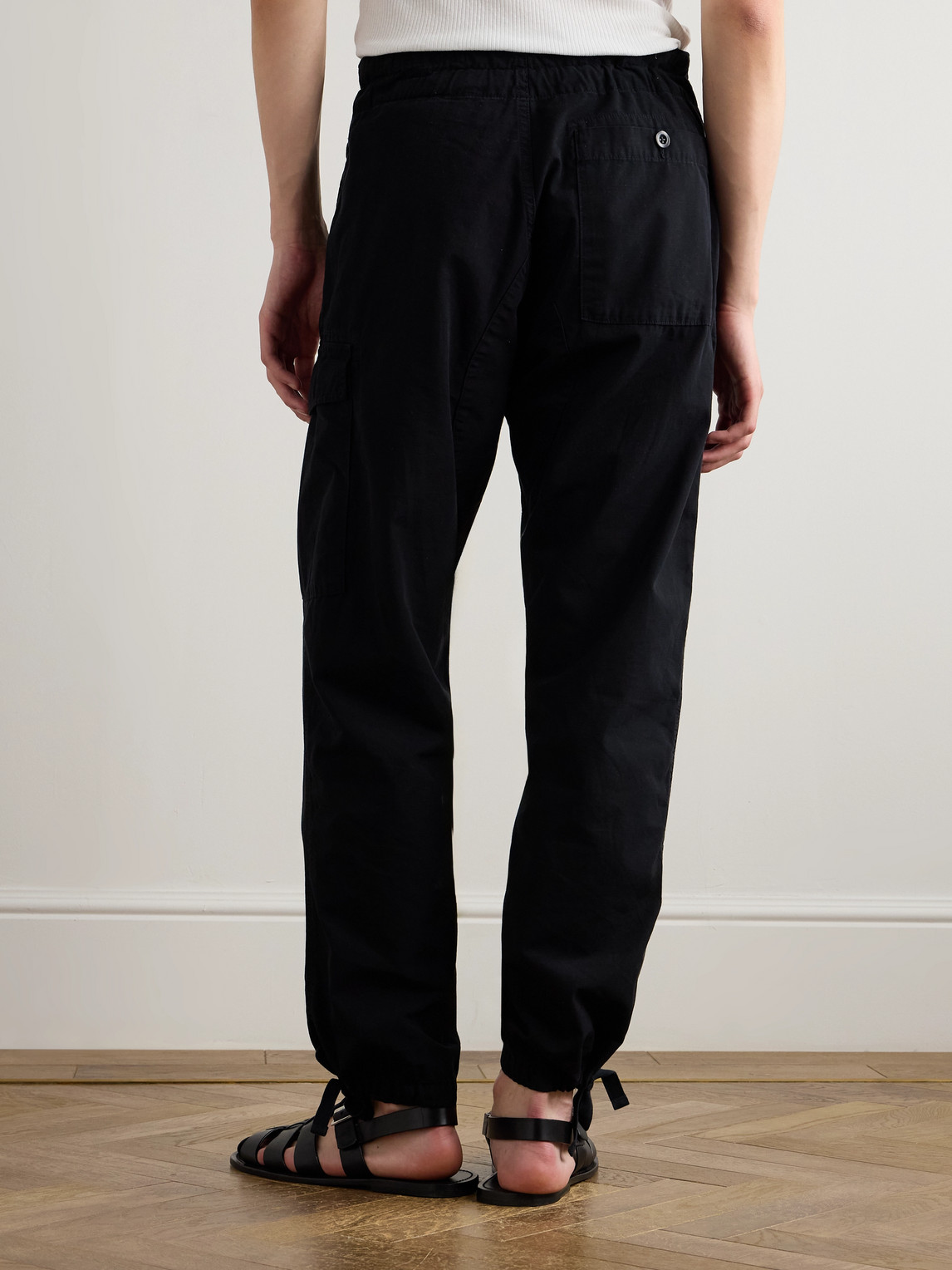 Polo Ralph Lauren Beachcomber Tapered Cotton-canvas Cargo Trousers In Black