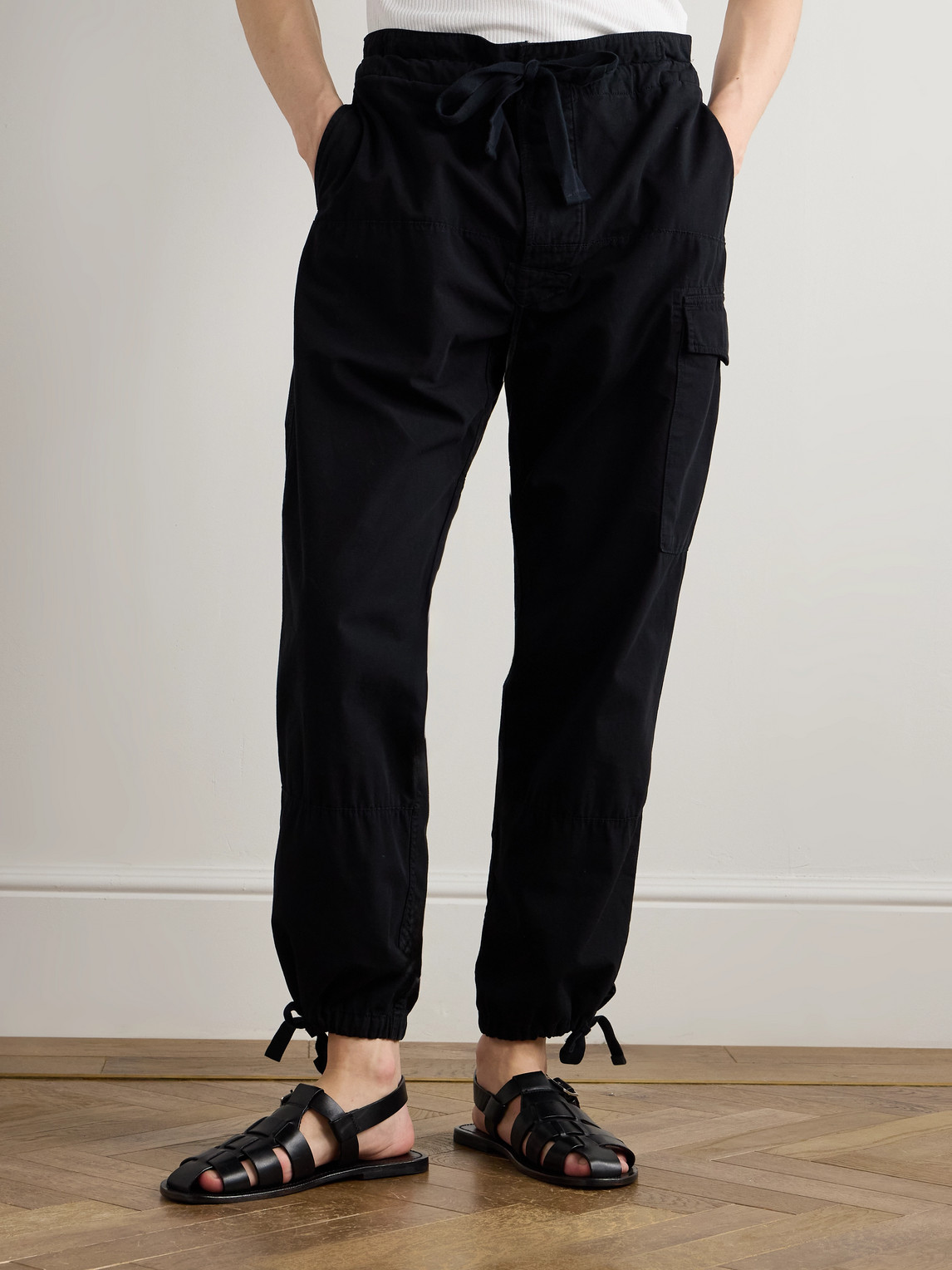 Polo Ralph Lauren Beachcomber Tapered Cotton-canvas Cargo Trousers In Black