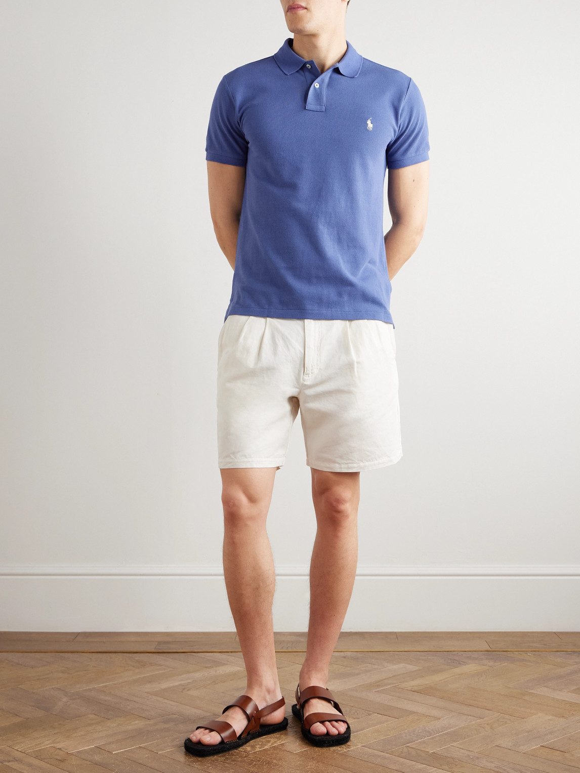 Polo Ralph Lauren Short Sleeve Cotton Polo Shirt In Blue