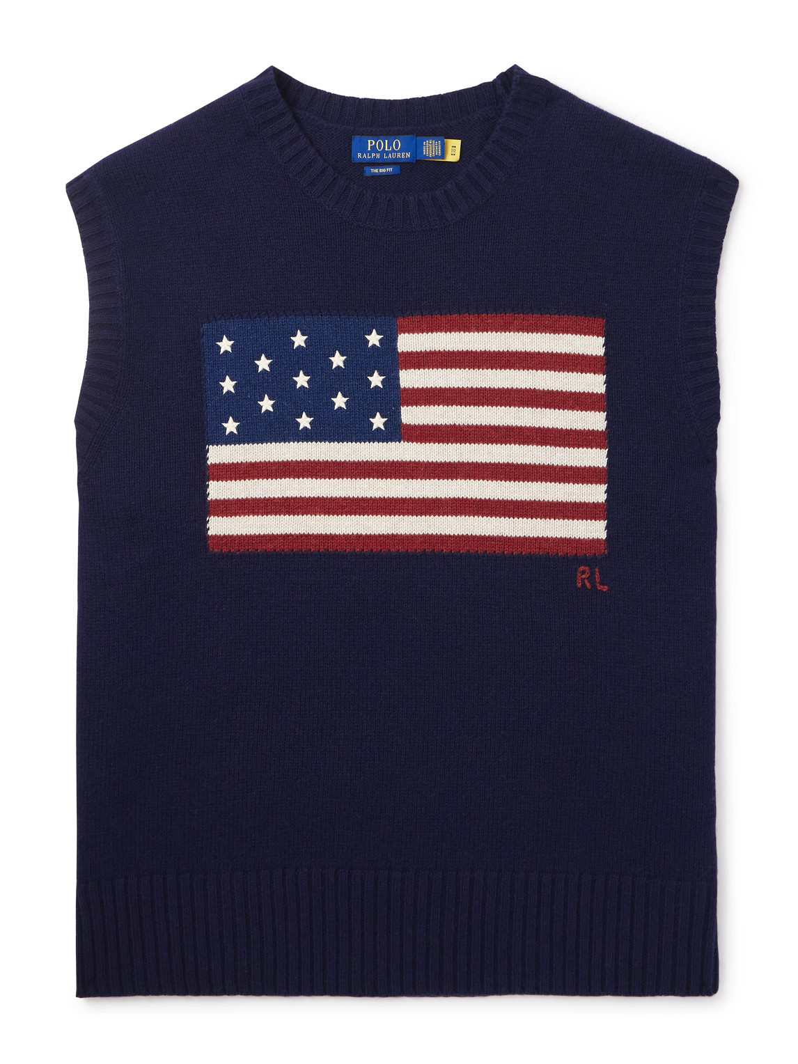 Polo Ralph Lauren Intarsia-knit Wool And Cotton-blend Jumper Waistcoat
