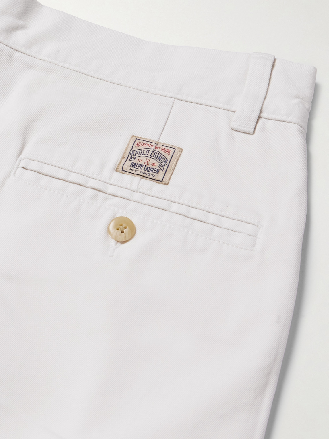 Polo Ralph Lauren Straight-leg Pleated Cotton-twill Shorts In White