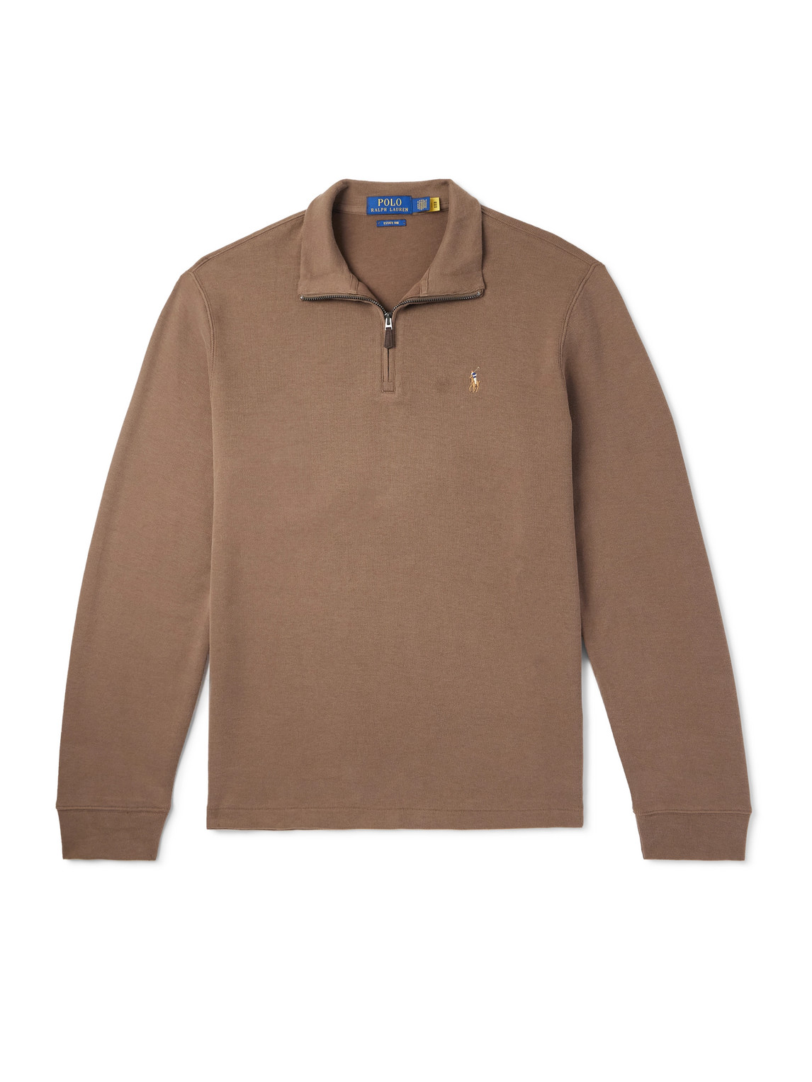 Logo-Embroidered Cotton-Jersey Half-Zip Sweatshirt - Men
