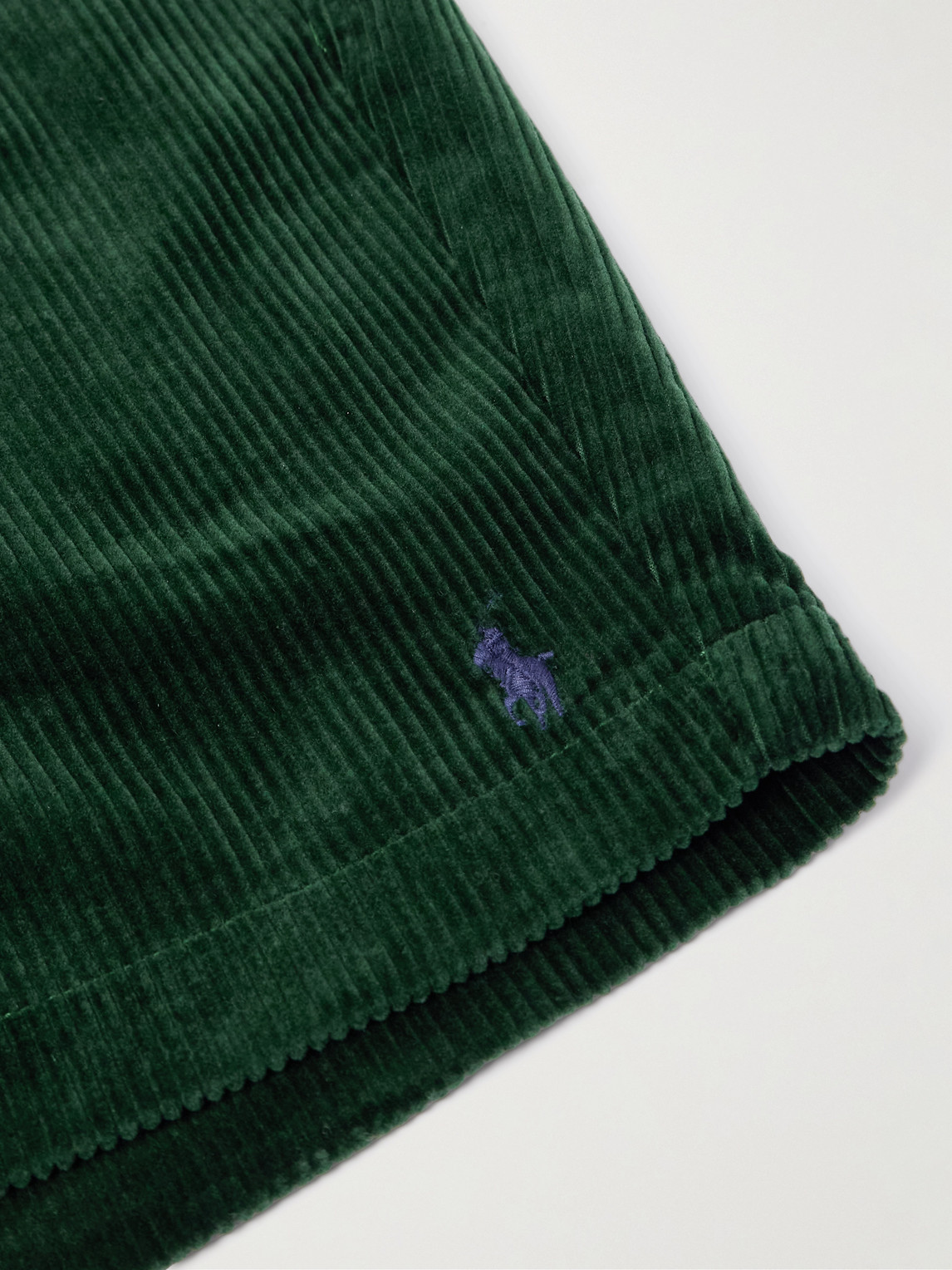 Polo Ralph Lauren Straight-leg Cotton-corduroy Drawstring Shorts In Green