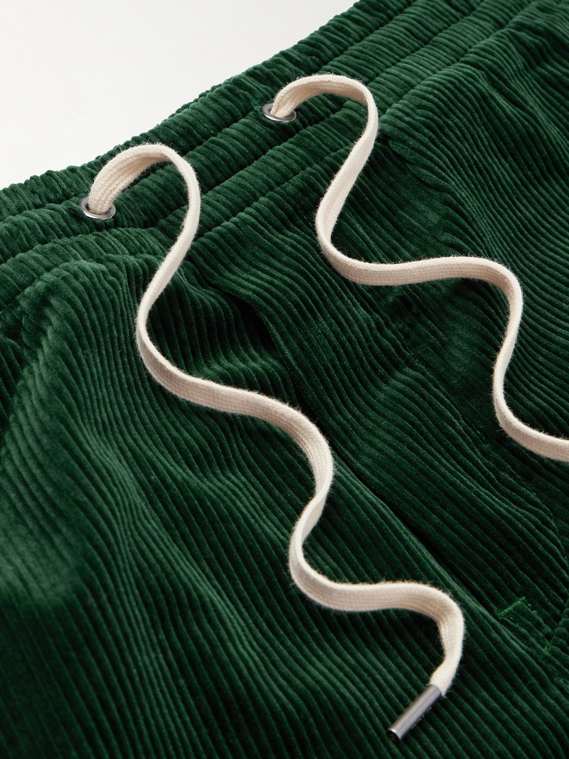 Polo Ralph Lauren Straight-leg Cotton-corduroy Drawstring Shorts In Green