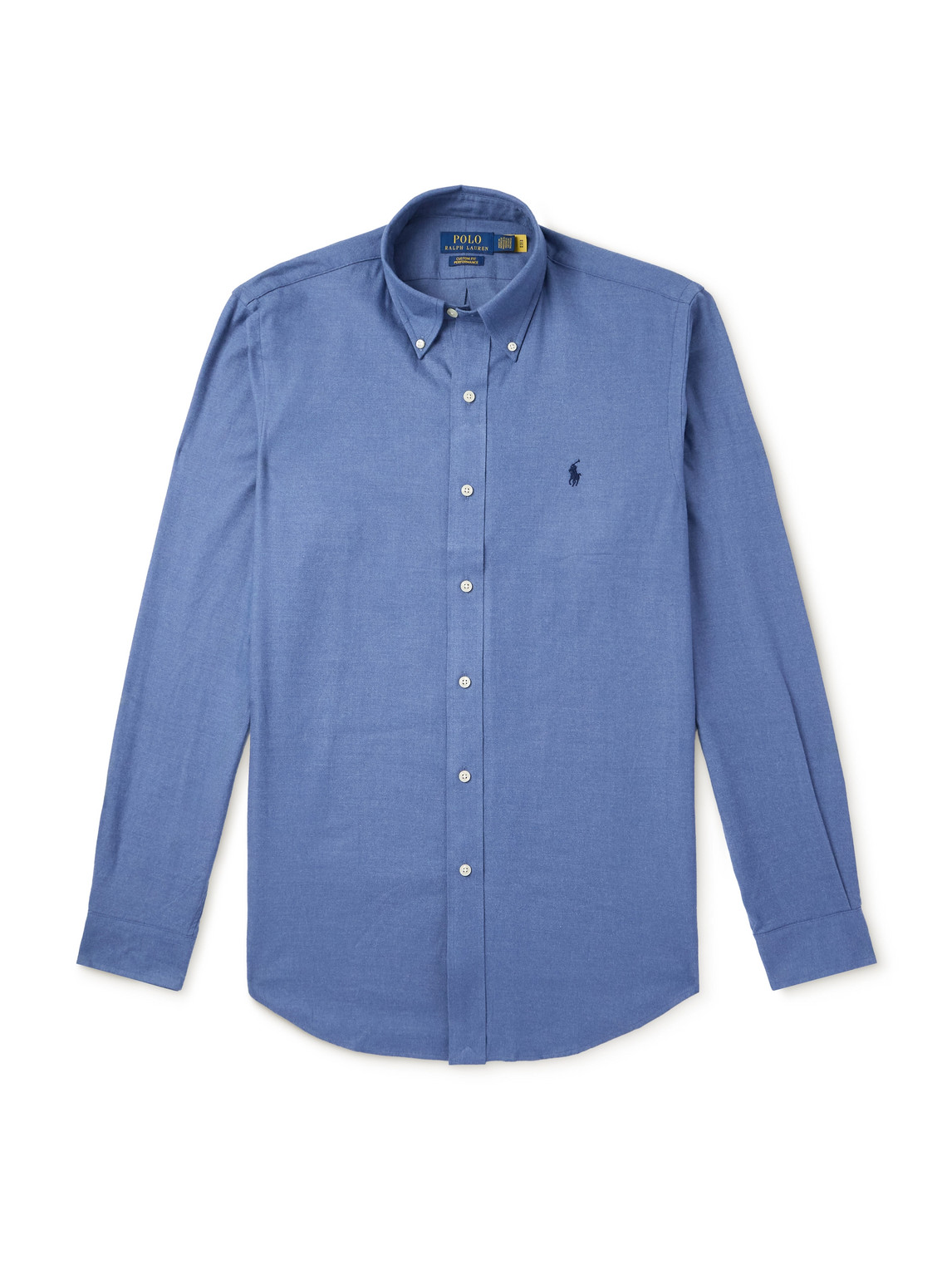 Polo Ralph Lauren Logo-embroidered Button-down Cotton-blend Shirt In Burgundy