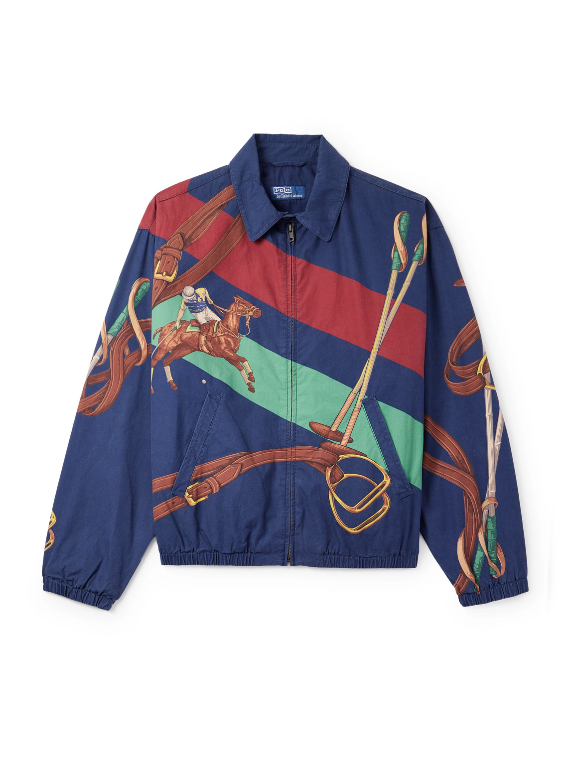 Polo Ralph Lauren Bayport Printed Cotton-twill Jacket In Blue