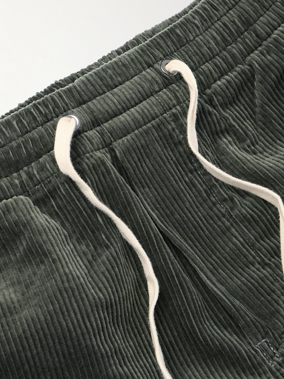 Polo Ralph Lauren Straight-leg Cotton-corduroy Drawstring Shorts In Green