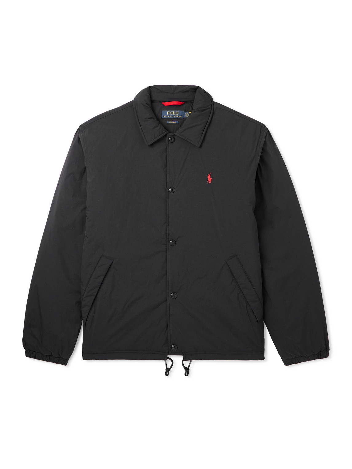 Polo Ralph Lauren Teak Logo-embroidered Padded Shell Jacket In Black