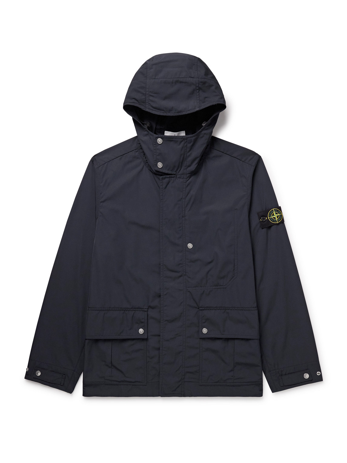 Logo-Appliquéd Micro Twill Hooded Parka