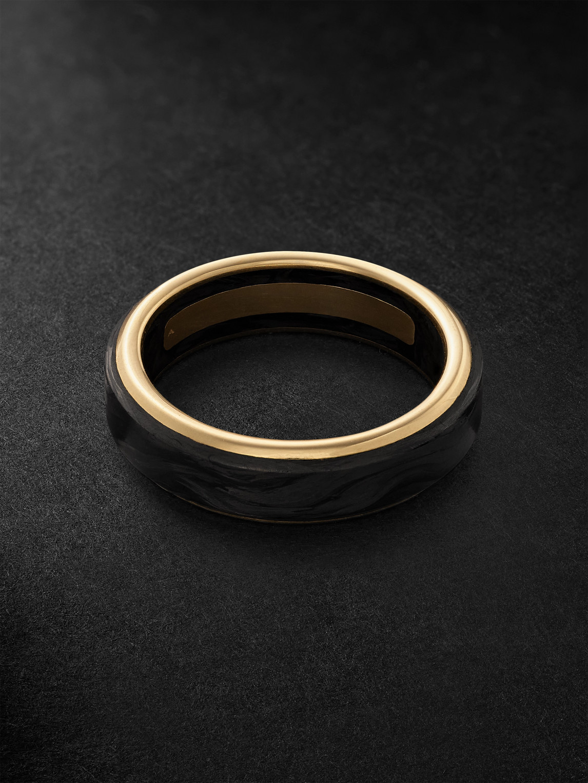 David Yurman Streamline® 18-karat Gold And Forged Carbon Ring