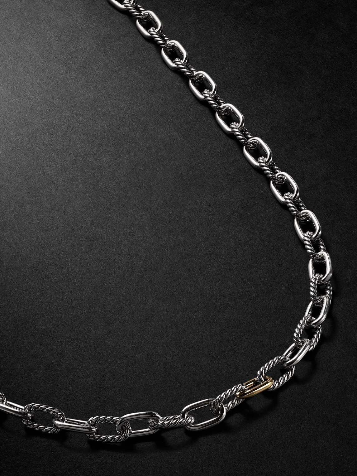 David Yurman Madison Sterling Silver and 18-Karat Gold Chain Necklace - Men
