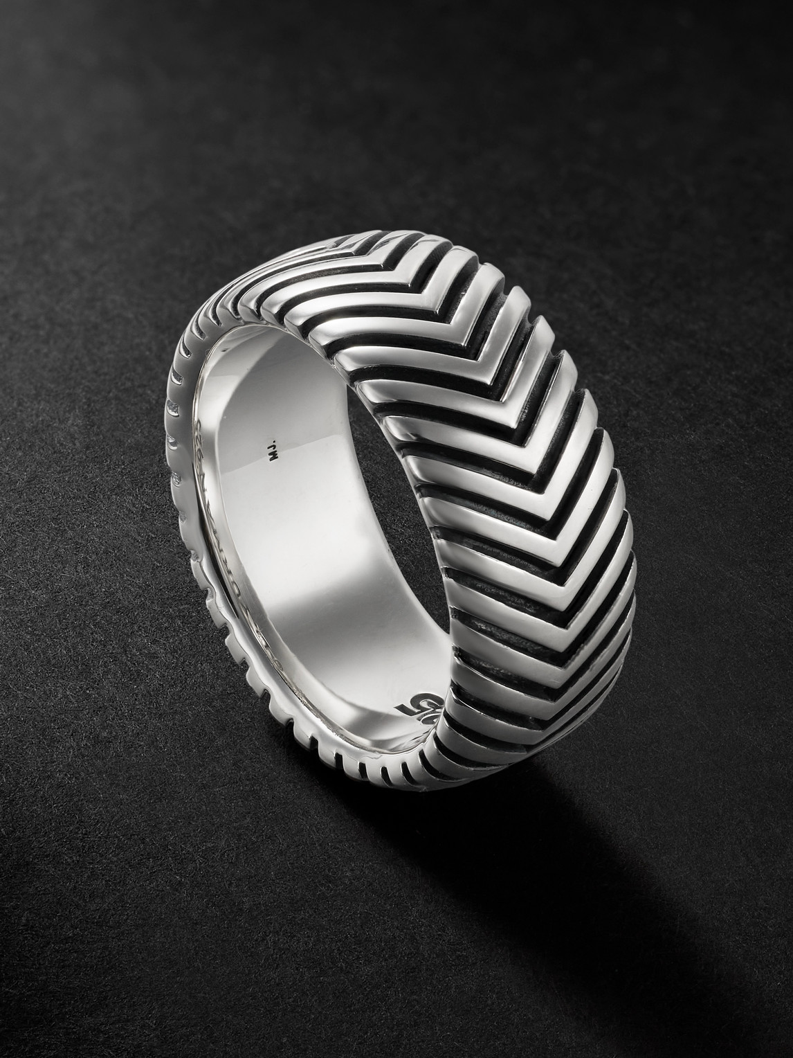 David Yurman Chevron Sterling Silver Ring