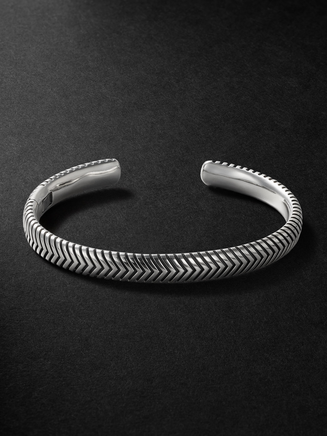 David Yurman Chevron Sterling Silver Cuff - Men