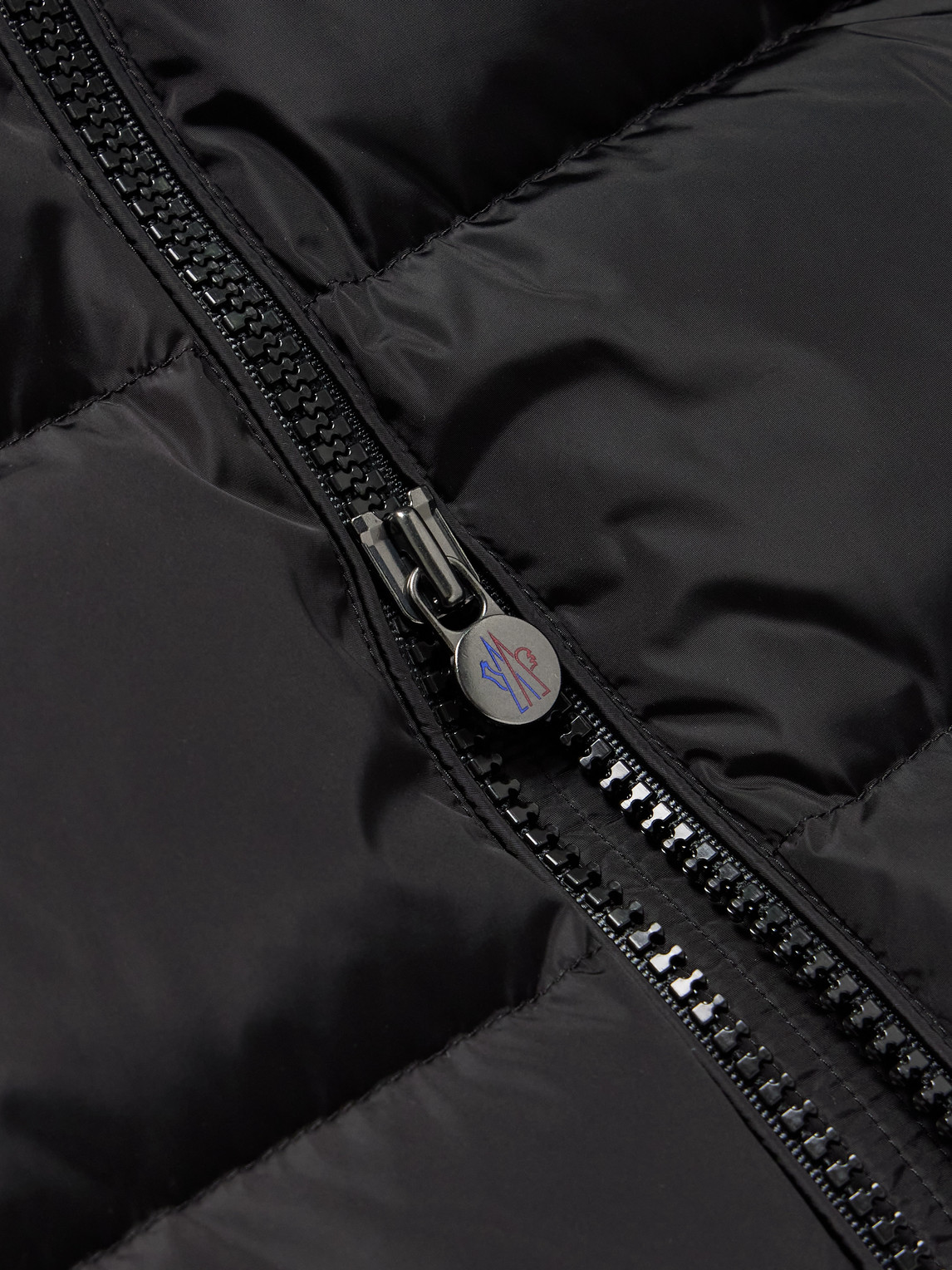 Moncler Maya Logo-appliquéd Quilted Shell Hooded Down Jacket In Black