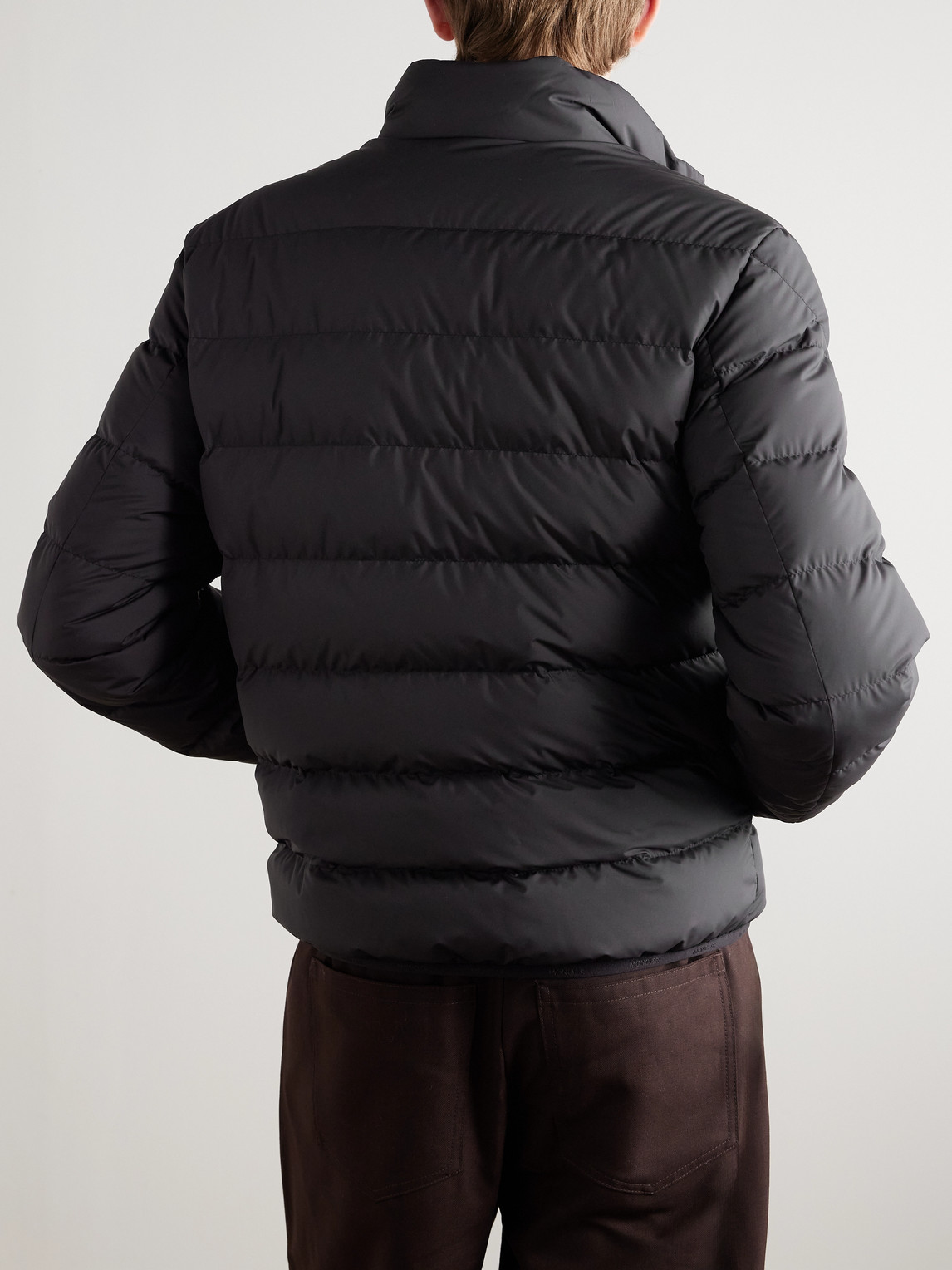 Moncler Baudinet Logo-appliquéd Quilted Shell Down Jacket In Black
