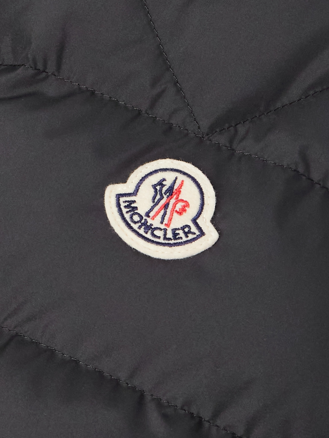 Moncler Baudinet Logo-appliquéd Quilted Shell Down Jacket In Black