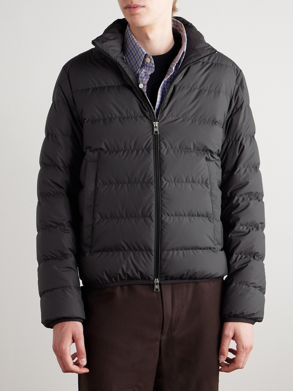 Moncler Baudinet Logo-appliquéd Quilted Shell Down Jacket In Black