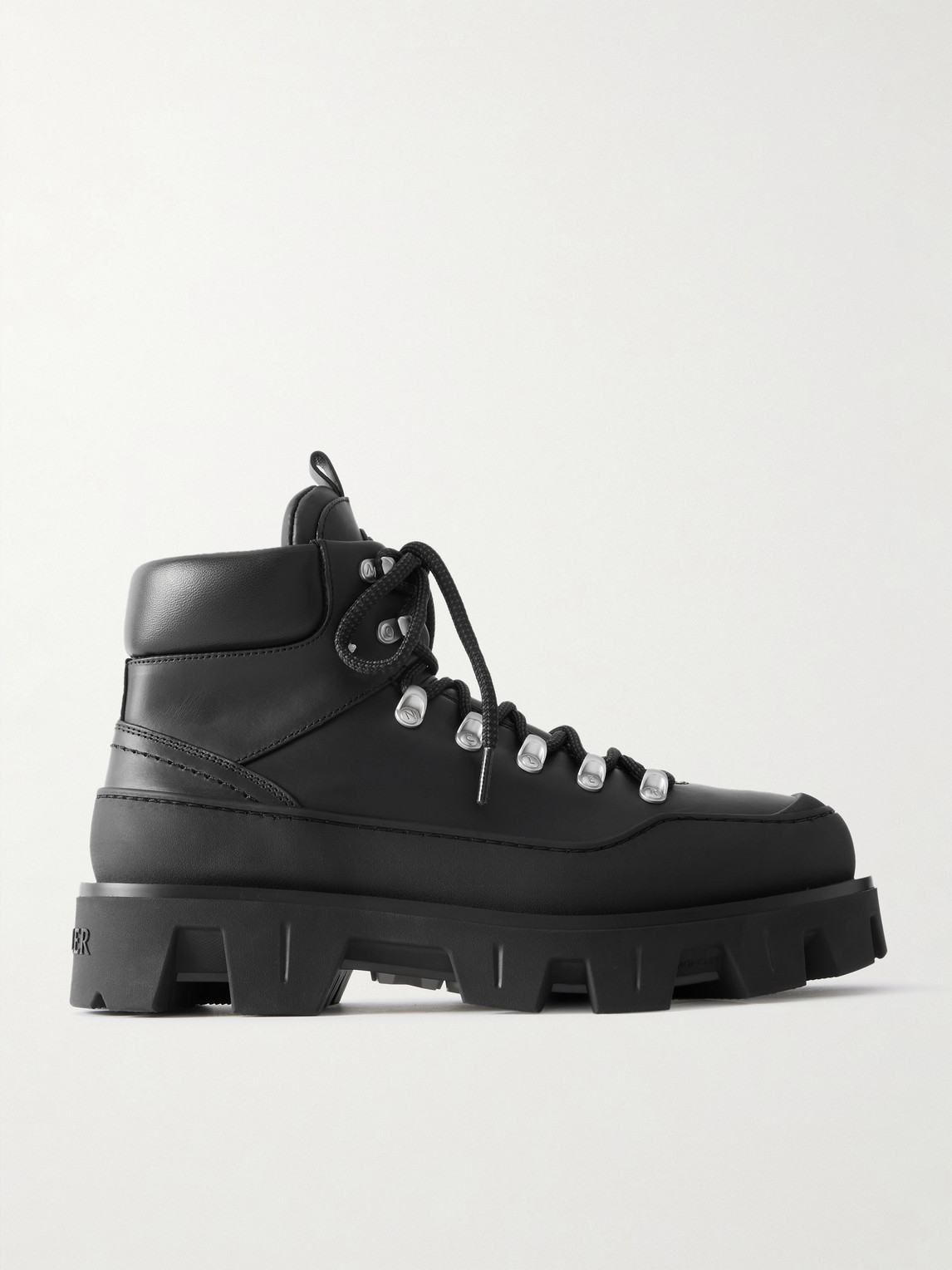 Peak Rubber-Trimmed Leather Hiking Boots