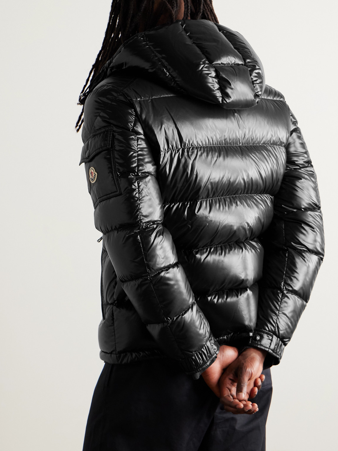 Moncler Maya Quilted Nylon Down Jacket In Black