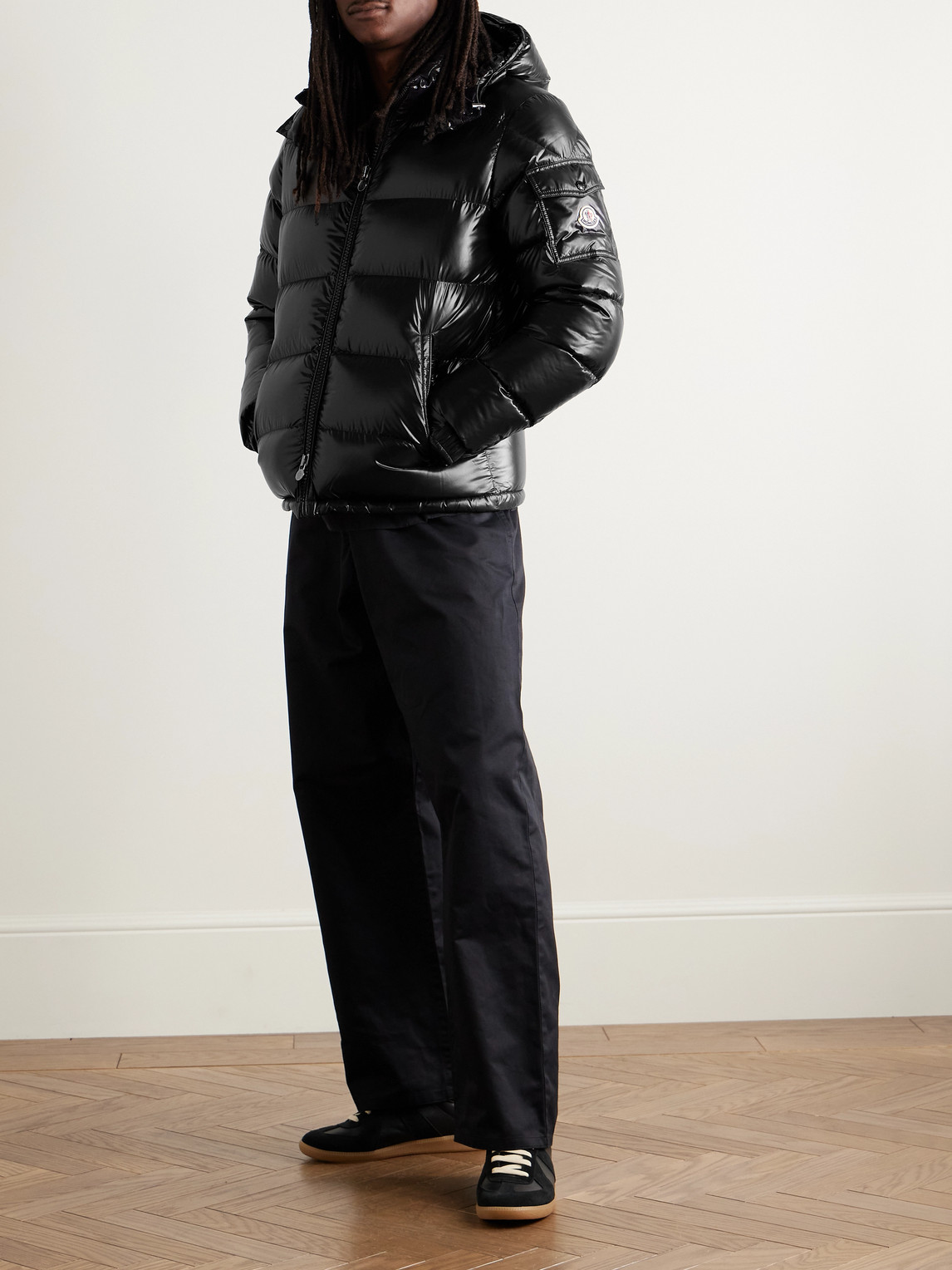 Moncler Maya Quilted Nylon Down Jacket In Black