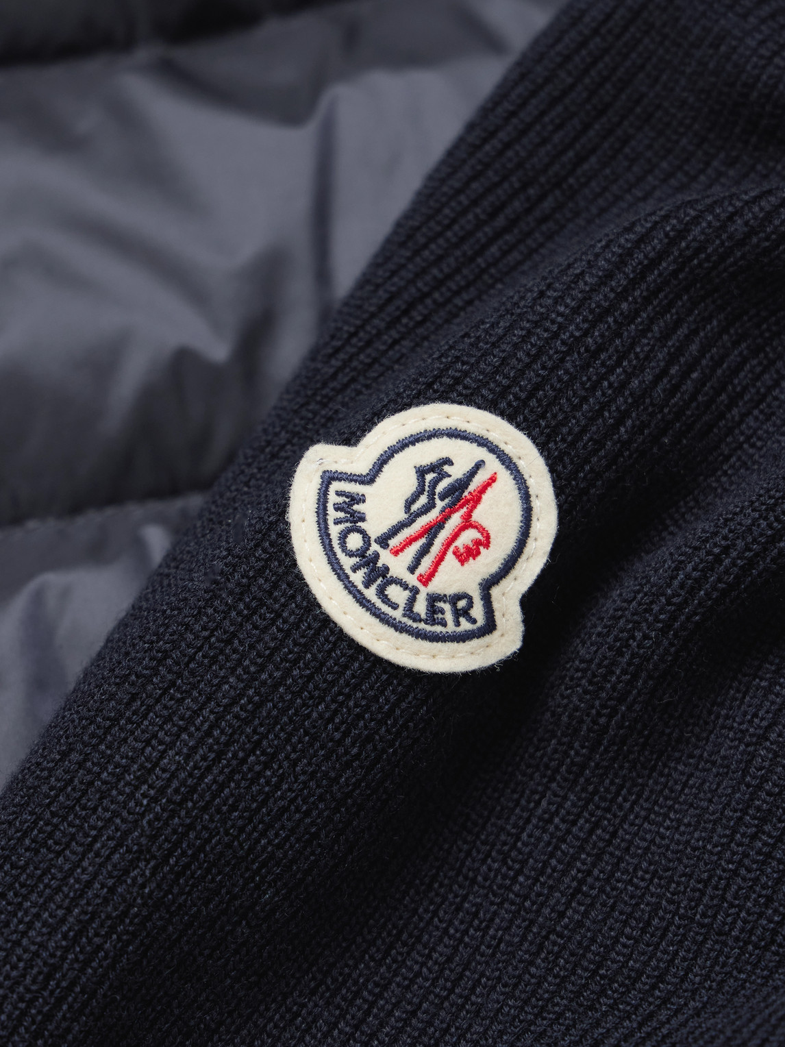 Moncler Logo-appliquéd Wool-trimmed Quilted Shell Hooded Down Zip-up Cardigan