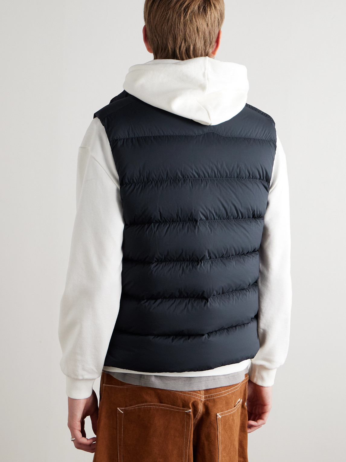 Moncler Tibb Down Gilet In Blue