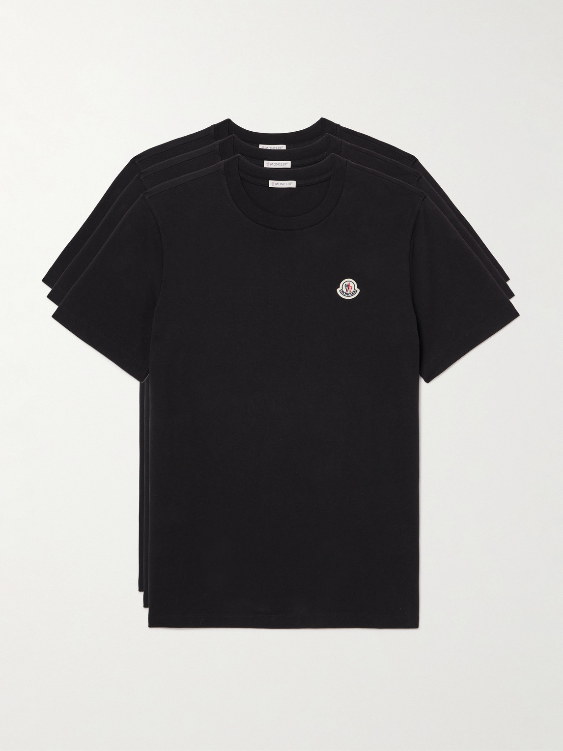 Three-Pack Logo-Appliquéd Cotton-Jersey T-Shirts