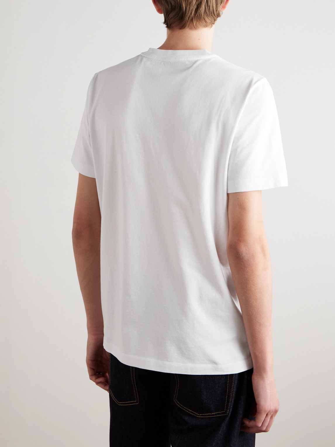 Moncler Enfant Logo Printed Crewneck T-shirt In White
