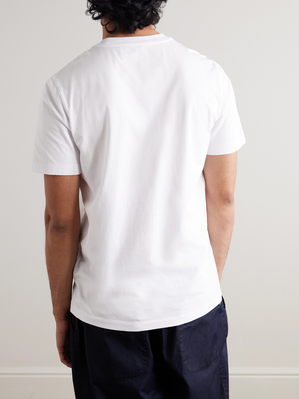 Moncler Logo Cotton Jersey T-shirt In White